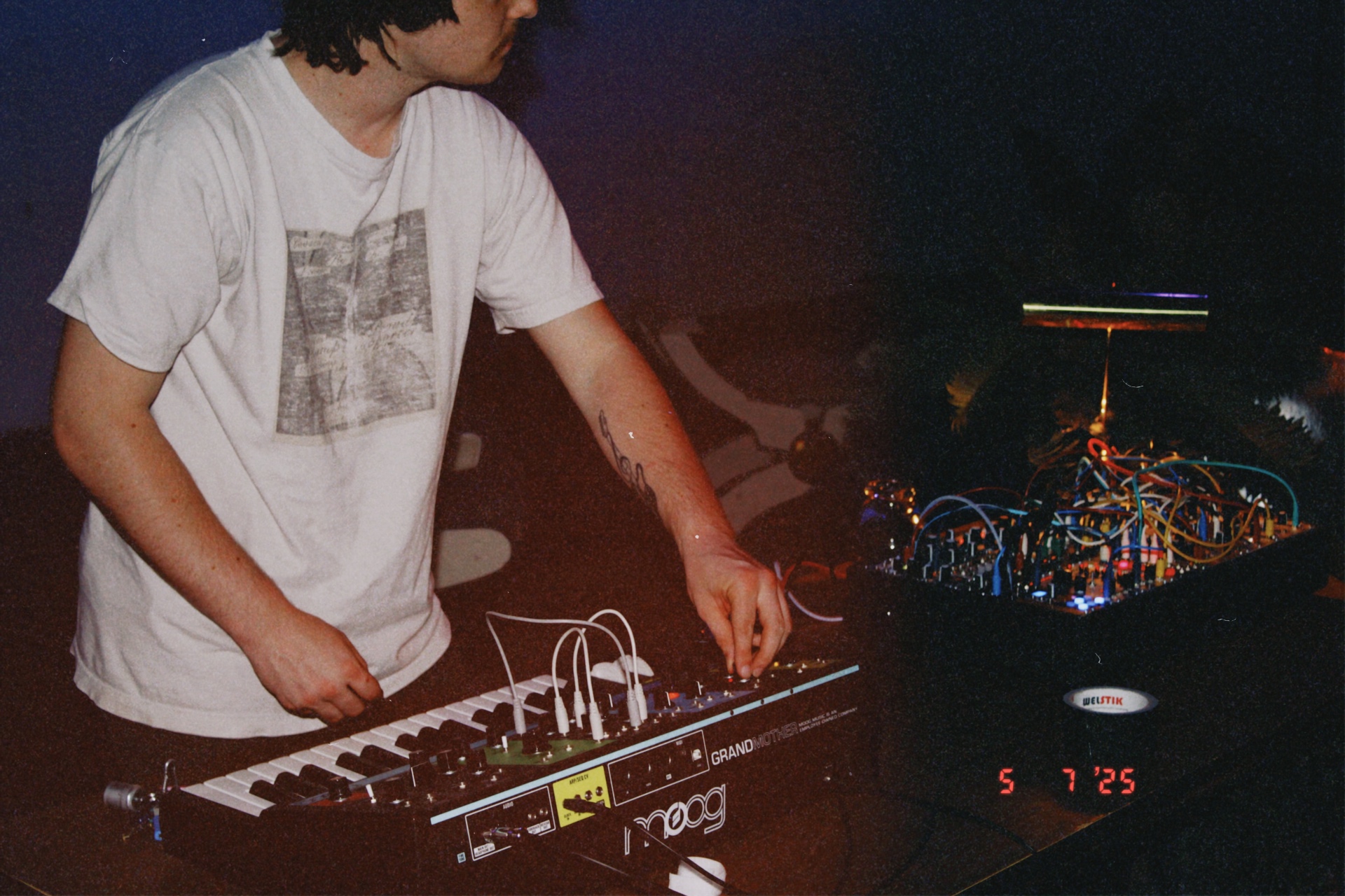 Serpolla performing live with Moog synthesizer